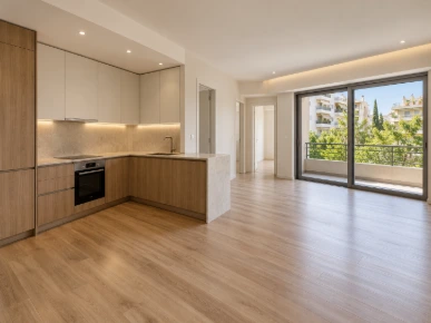 Illustrative renovated unfurnished apartment